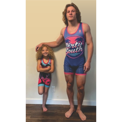 Dirty South Blue Singlet - ADULT