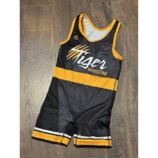 Tiger Black Singlet with Back Print