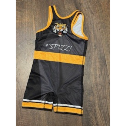 Tiger Black Singlet with Back Print