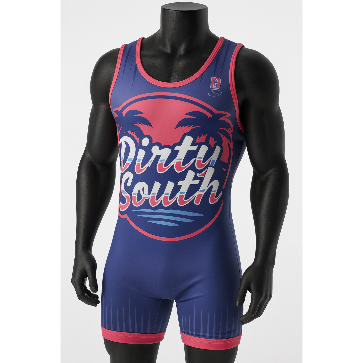 Dirty South Blue Singlet - ADULT